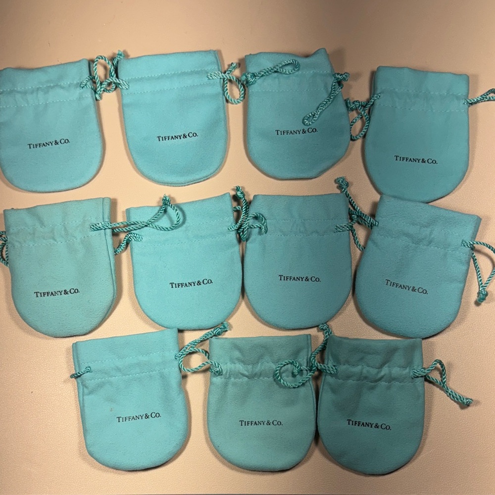 11 Tiffany & Co. Aqua Jewelry Pouches
